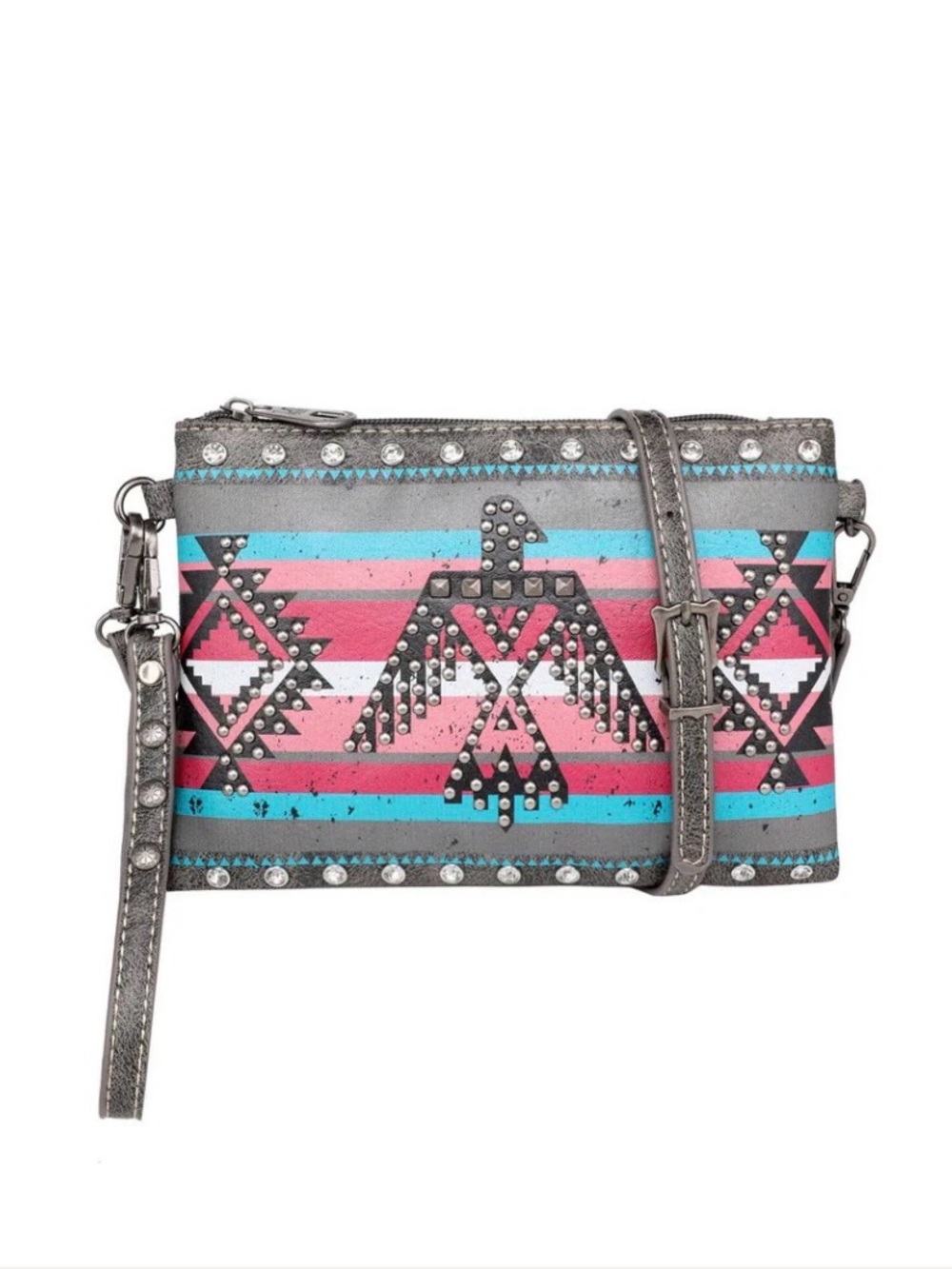 Montana West Aztec Collection Crossbody Clutch